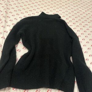 Black cutout sweater